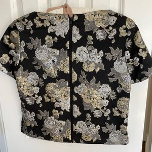 Black ,gold,and silver top. Size 8